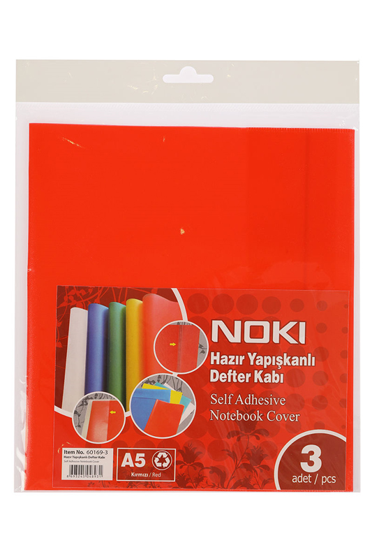 NOKİ A4 HAZIR DEFTER KABI KIRMIZI 10 LU 60164-10
