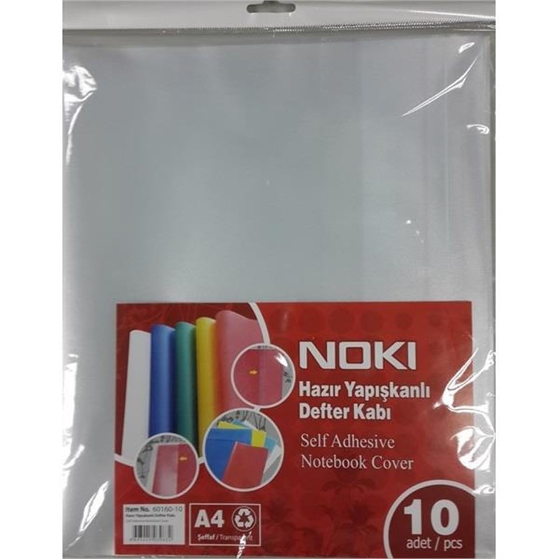 NOKİ A4 HAZIR DEFTER KABI ŞEFFAF 10 LU 60160-10