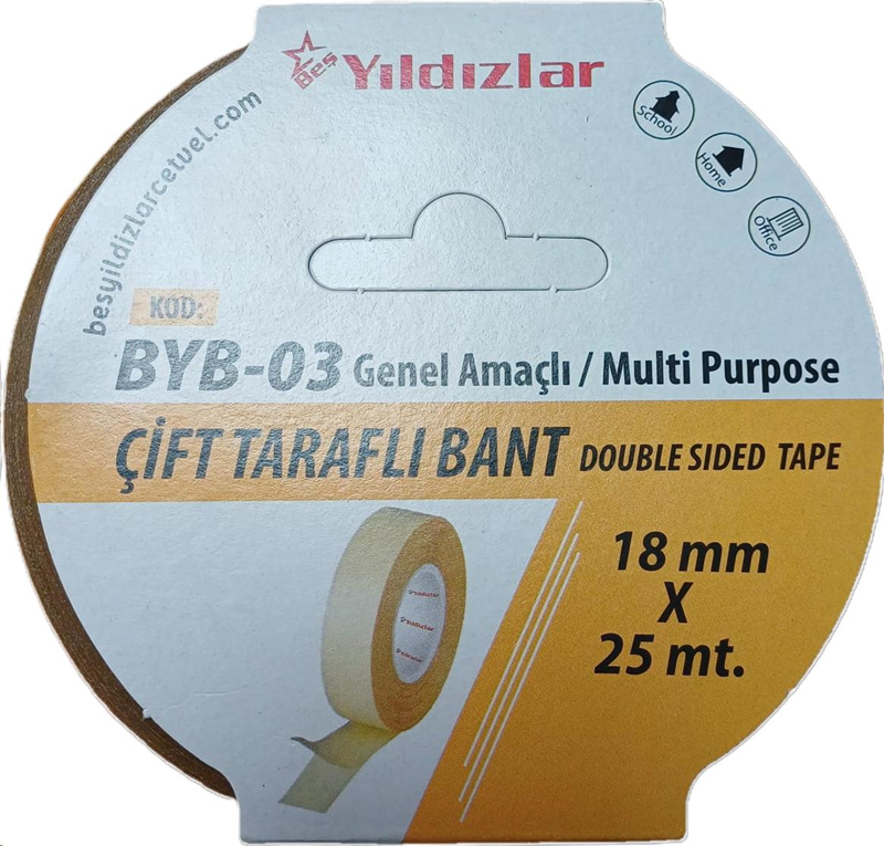 YILDIZLAR 18x25 ÇİFT TARAFLI BANT BYB-03