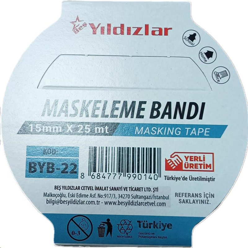 YILDIZLAR 15x25 MASKELEME BANTI BYB-22