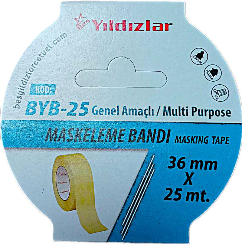 YILDIZLAR 36x25 MASKELEME BANTI BYB-25
