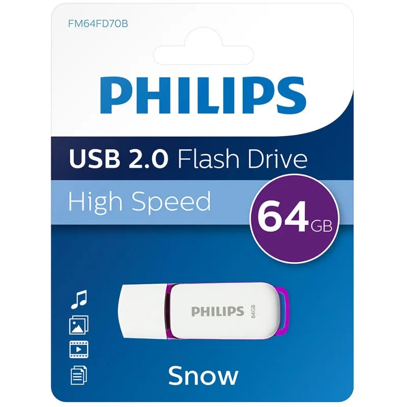 PHILIPS 64 GB SNOW USB2.0 BELLEK FM64FD70B