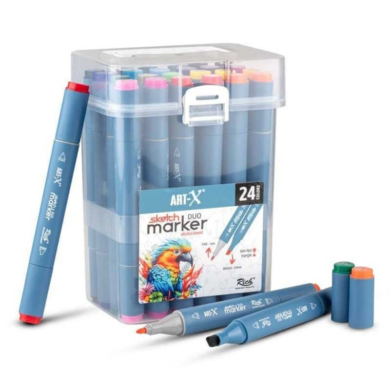RICH ART-X SKETCH MARKER DUO ÇİFT UÇLU KALEM 24 LÜ KLM-18047