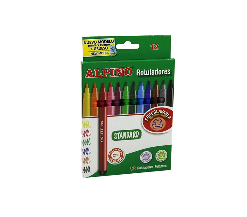 ALPINO 12 RENK KEÇELİ KALEM AR-1002