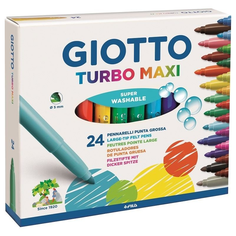 GIOTTO 455000 TURBO MAXI 24 RENK KEÇELİ KALEM