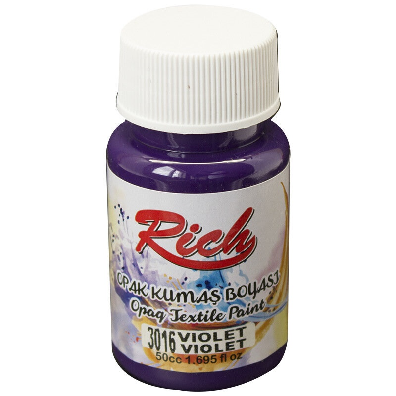 RICH AKRİLİK KUMAŞ BOYASI 01923 VİOLET 50 cc.