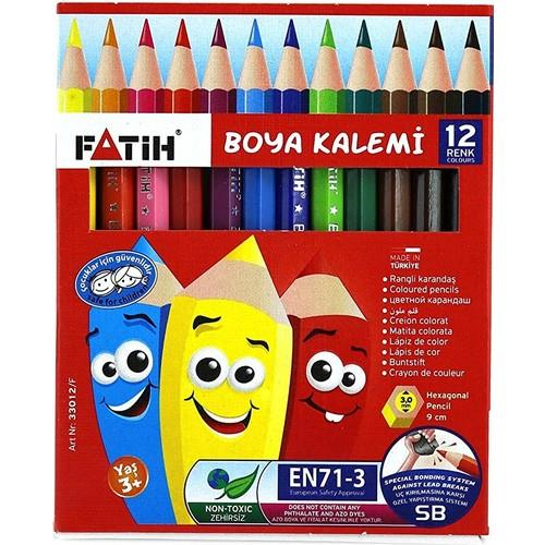 FATİH 12 RENK 1/2 YARIM BOY KURU BOYA 33012