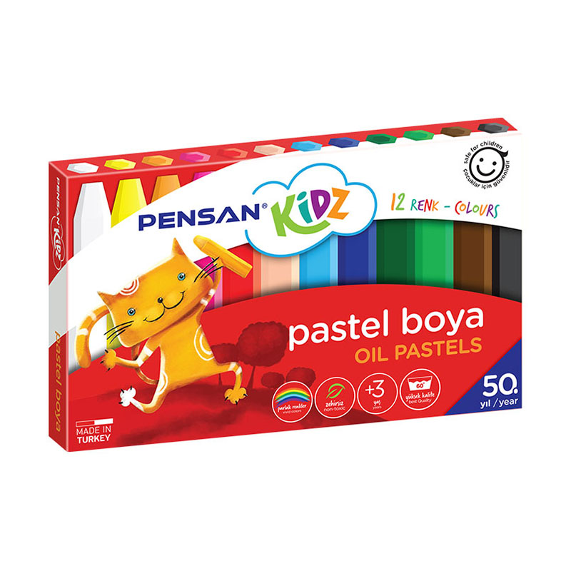 PENSAN KİDZ 12 RENK PASTEL BOYA 98060 (KAMPANYALI)