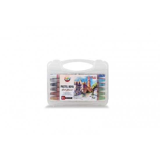FUNNY KIDS 24 RENK PLASTİK ÇANTALI PASTEL BOYA 19709