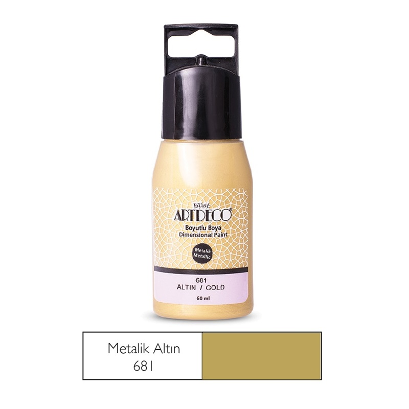 ARTDECO Y-040C-681 BOYUTLU BOYA 60 ml ALTIN