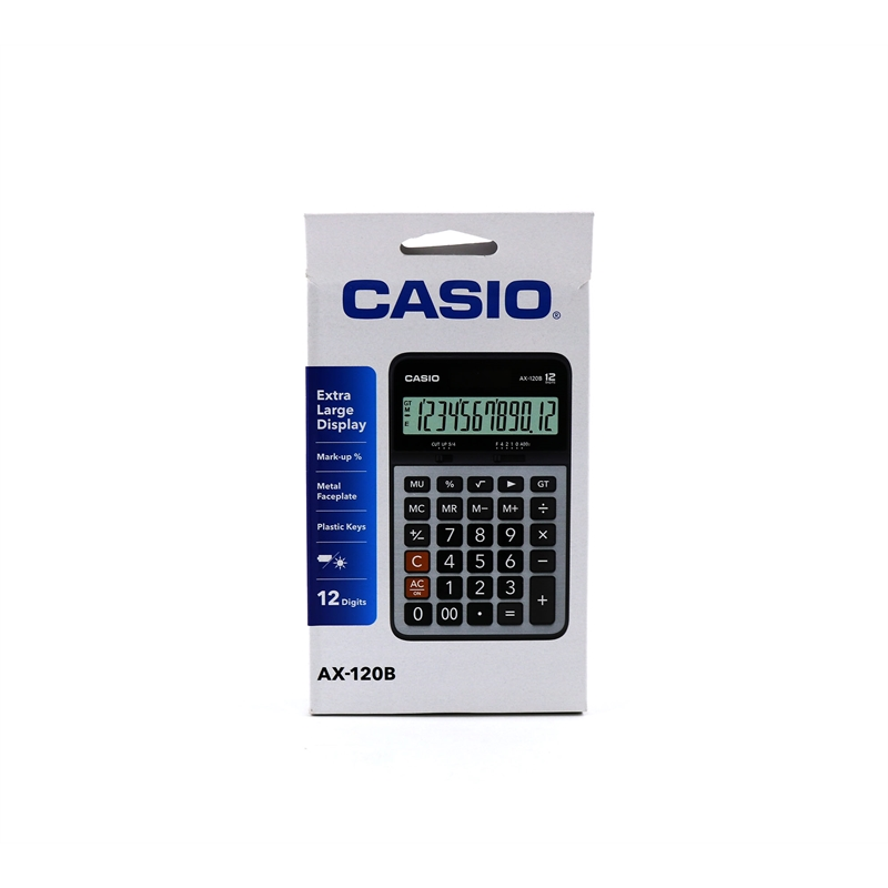 CASIO AX-120 B/S HESAP MAKİNESİ 12 HANE