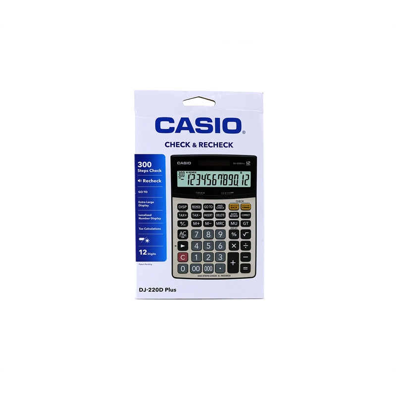 CASIO DJ-220 D MASA ÜSTÜ HESAP MAKİNESİ 12 HANE