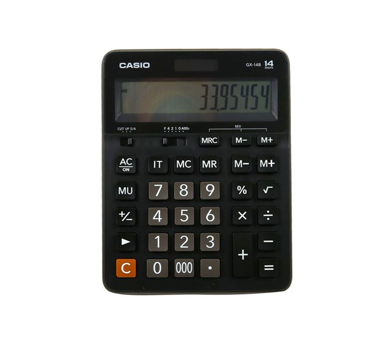 CASIO GX-14 B/S MASA ÜSTÜ HESAP MAKİNASI 14 HANE