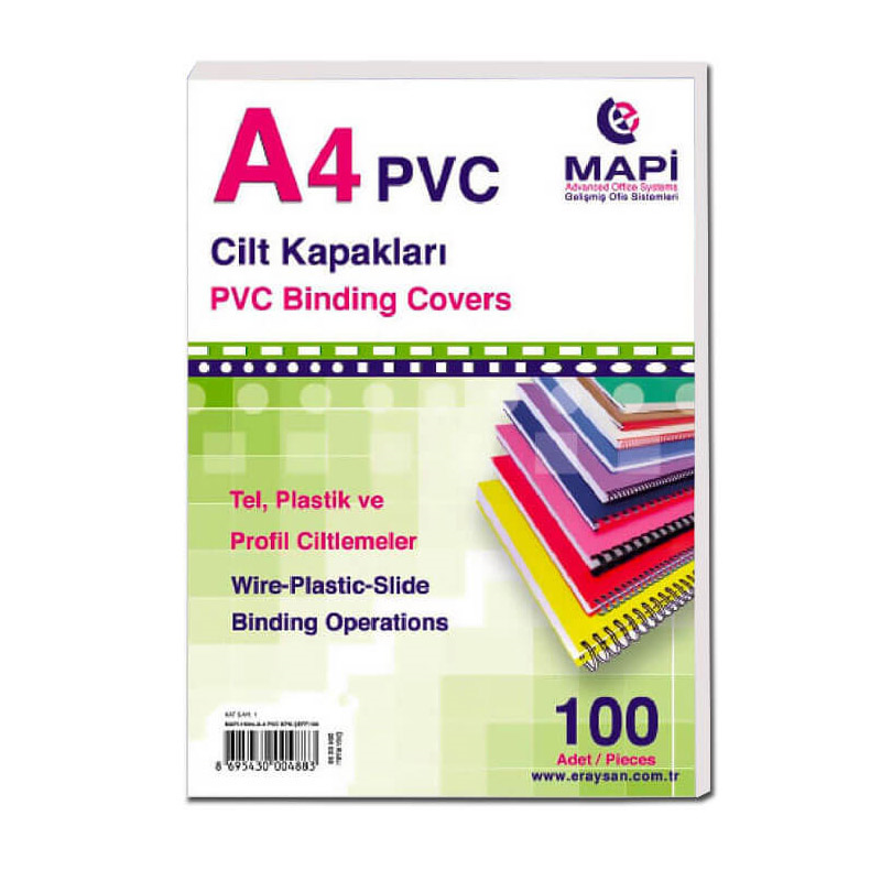 MAPİ A4 PVC CİLT KAPAĞI BEYAZ 160mic.2040200 (KAMPANYA)