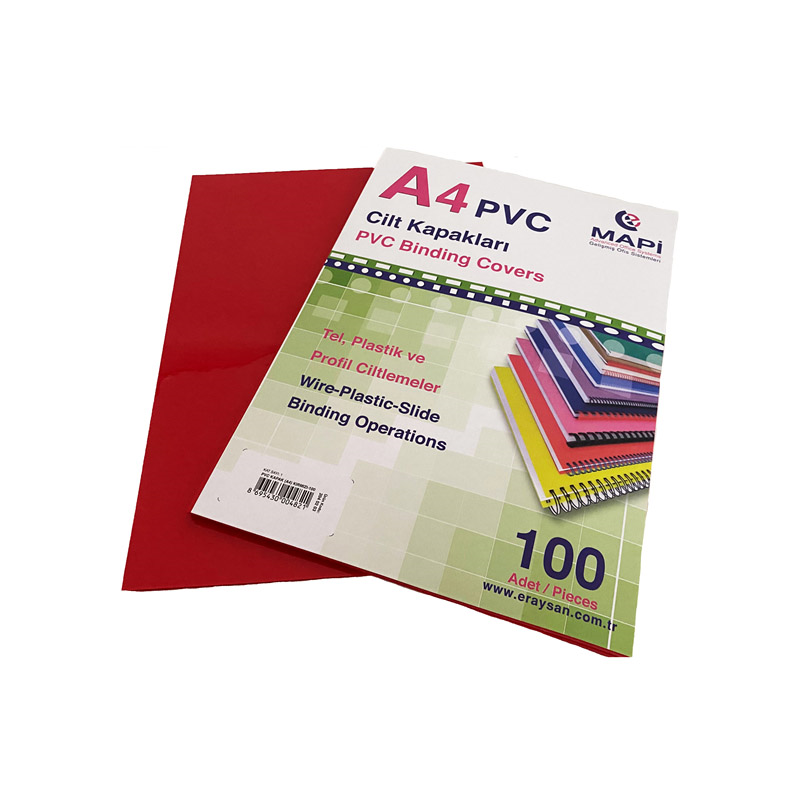 MAPİ A4 PVC CİLT KAPAĞI KIRMIZI 160mic.2040203 (KAMPANYA)