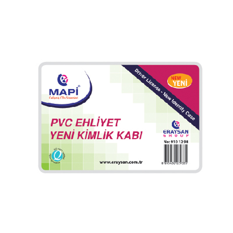 MAPİ YENİ KİMLİK+EHLİYET PVC YUMUŞAK KART KORUMA KABI 9101295-98