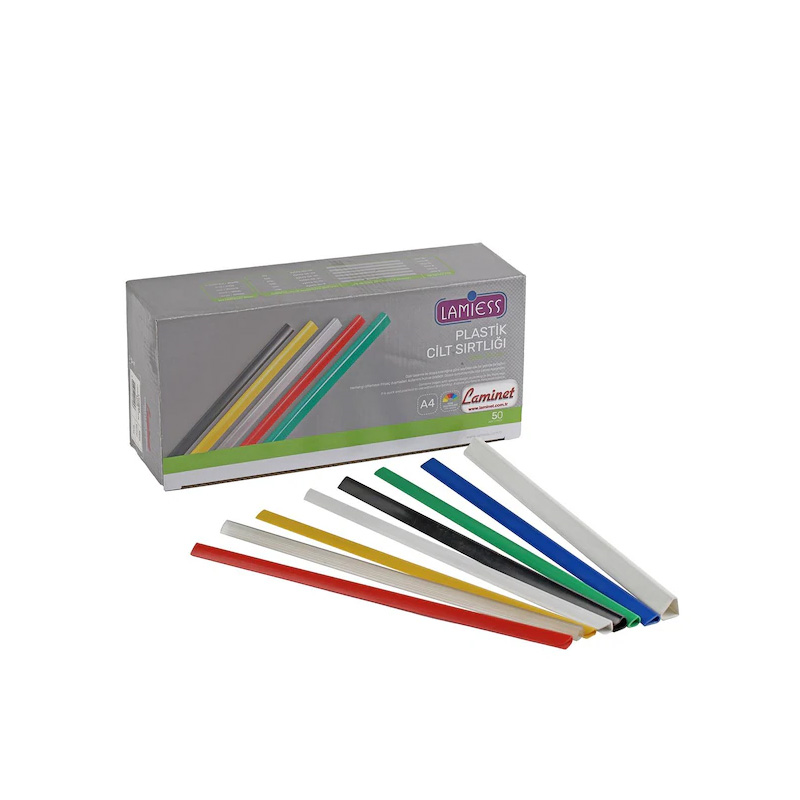 LAMİESS 10 MM A4 PLASTİK SIRTLIK 29,7 mm 100 LÜ