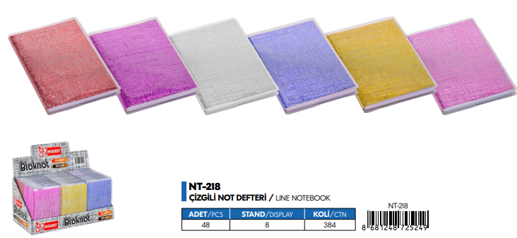MİKRO NT-218 ÇİZGİLİ NOT DEFTERİ