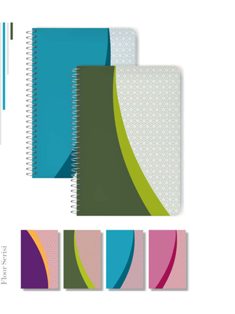 ELMA FLOOR 17x24 120 YP ÇİZGİLİ SPİRALLİ SERT KAPAK DEFTER
