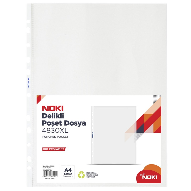 NOKİ A4 POŞET DOSYA XL100 LÜ 4830XL