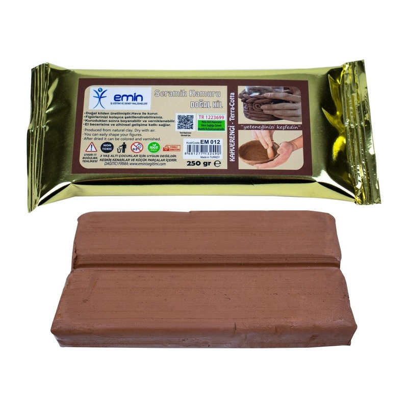 EMİN EM012 KİL HAMURU 250 GR KAHVERENGİ