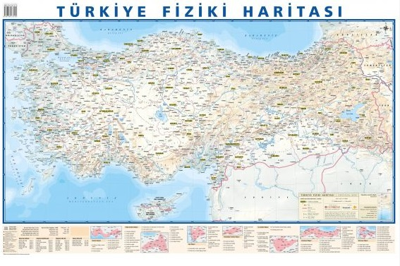 ODAK 50x70 TÜRKİYE SİYASİ-FİZİKİ HARİTASI