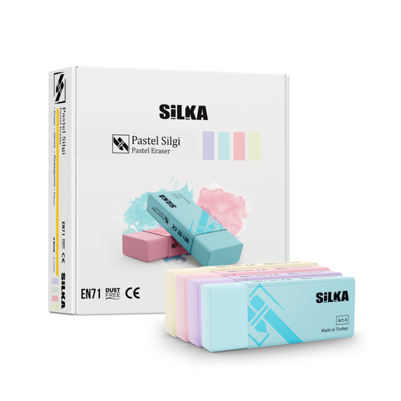 SİLKA PASTEL 4 RENK SİLGİ 24 LÜ KT ART.44