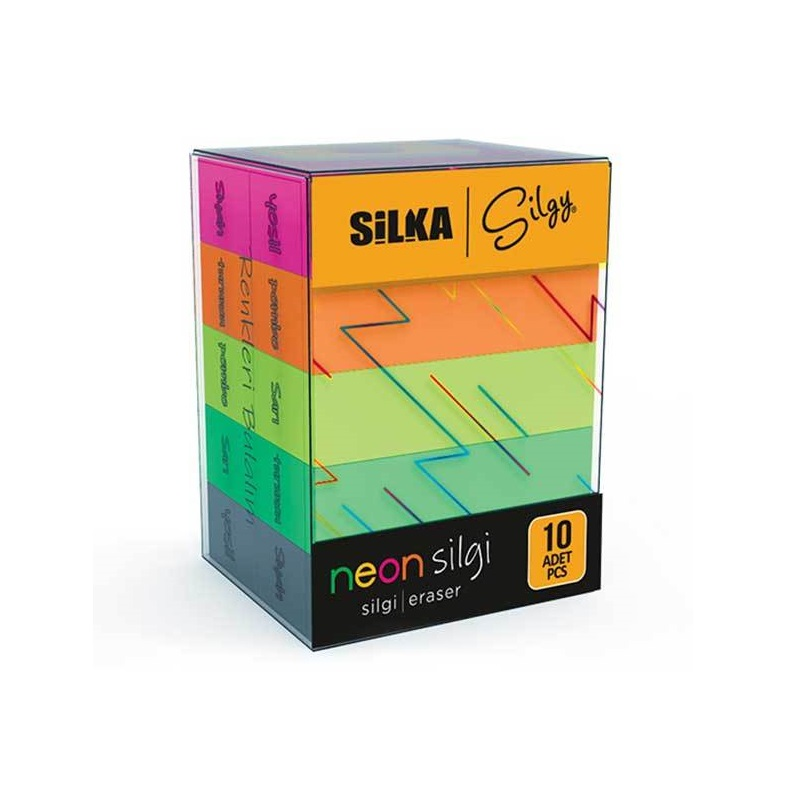 SİLKA NEON 5 RENK SİLGİ 10 LU KT ART.14