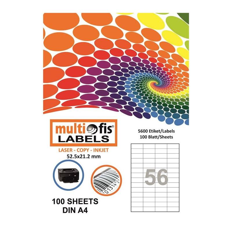 MULTİOFİS 52.5x21.2 mm LASER ETİKETİ '' İŞLEM YAPMA''