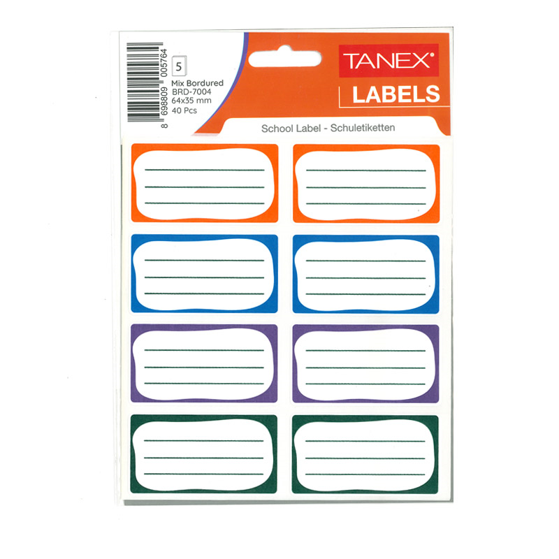 TANEX OKUL ETİKETİ BORDÜRLÜ
