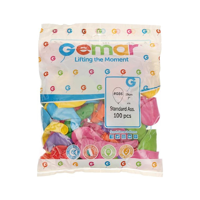 BALON 14-A 10" KARIŞIK RENKLİ 100 LÜ PK GEMAR G90