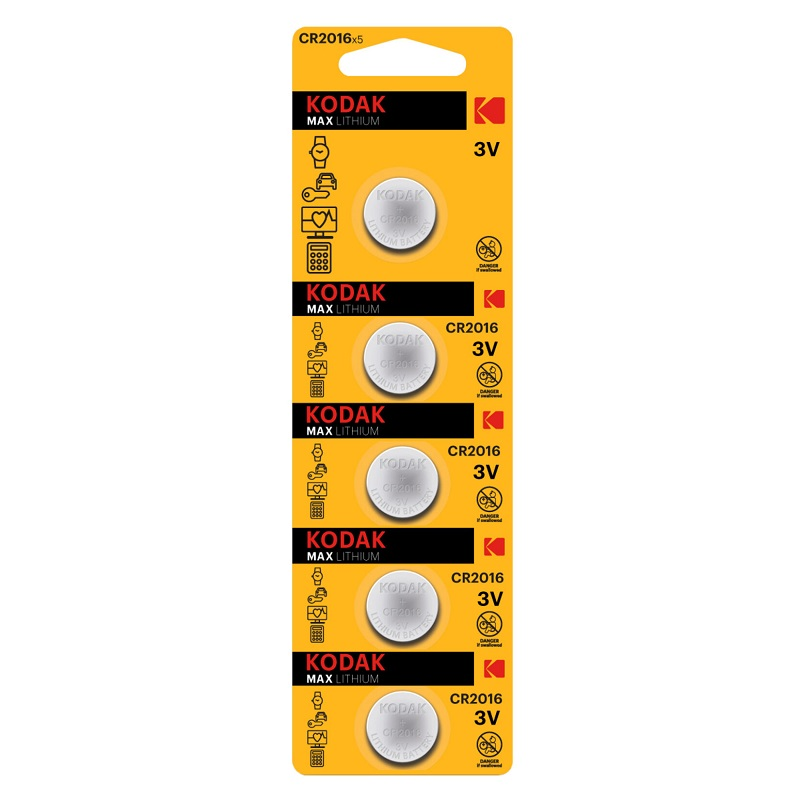 KODAK CR2016 ULTRA LİTYUM PARA PİL 5 Lİ BLİSTER 281387