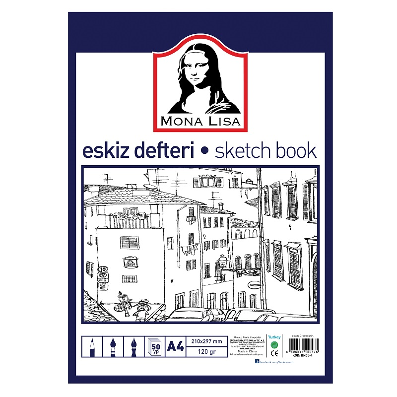 SÜDOR ESKİZ DEFTERİ A4 120 gr 50 YP BN05-4