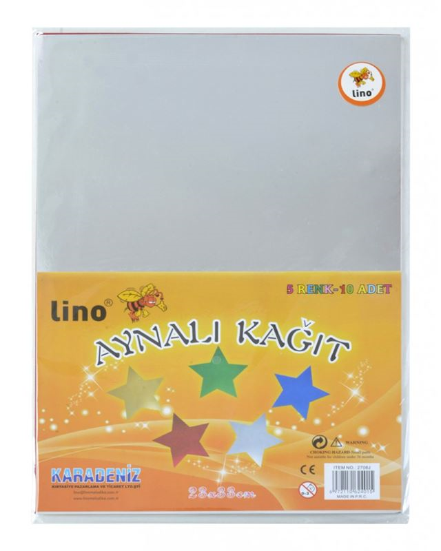 LINO 2708J AYNALI KAĞIT 23x33 cm 10 LU