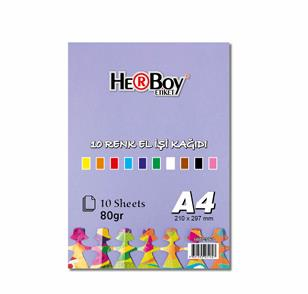 HERBOY A4 ELİŞİ KAĞIDI 10 LU KARIŞIK HRB-3160