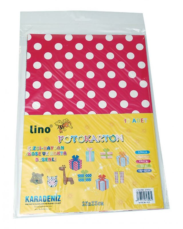 LINO 2701J FOTOKARTON DESENLİ 10 LU 24x34 cm