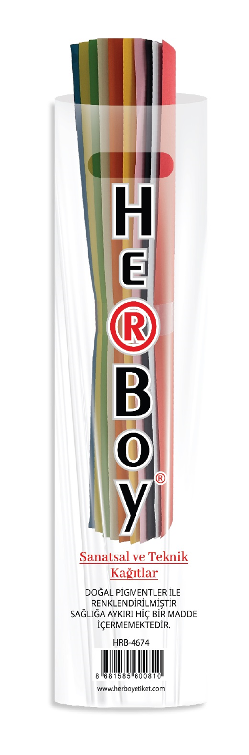 HERBOY RULO FON KARTONU 10 RENK 120 gr.50X70 HRB39669
