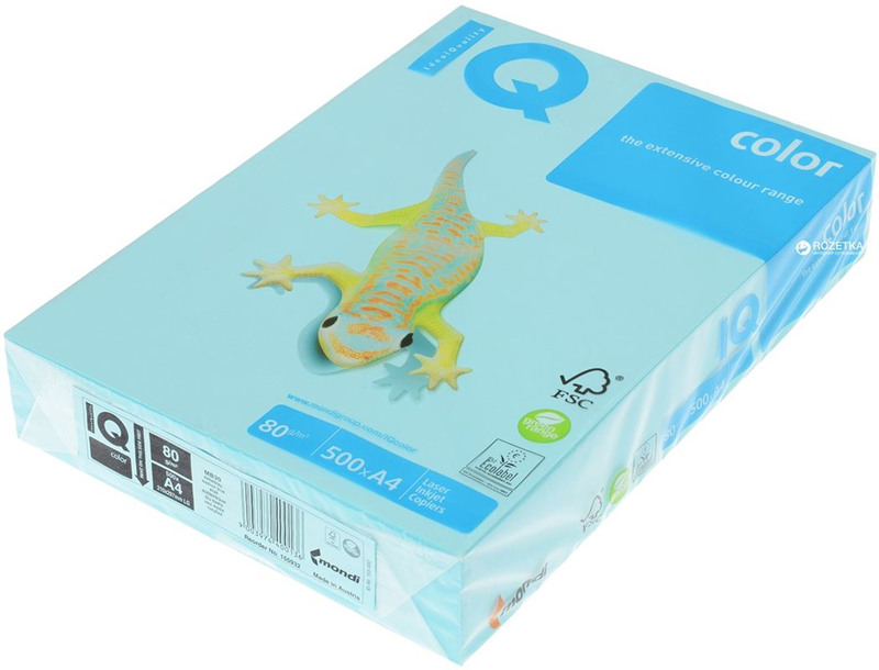 IQ A4 AÇIK MAVİ RENKLİ FOTOKOPİ KAĞIDI 80 gr. 500 LÜ MB30
