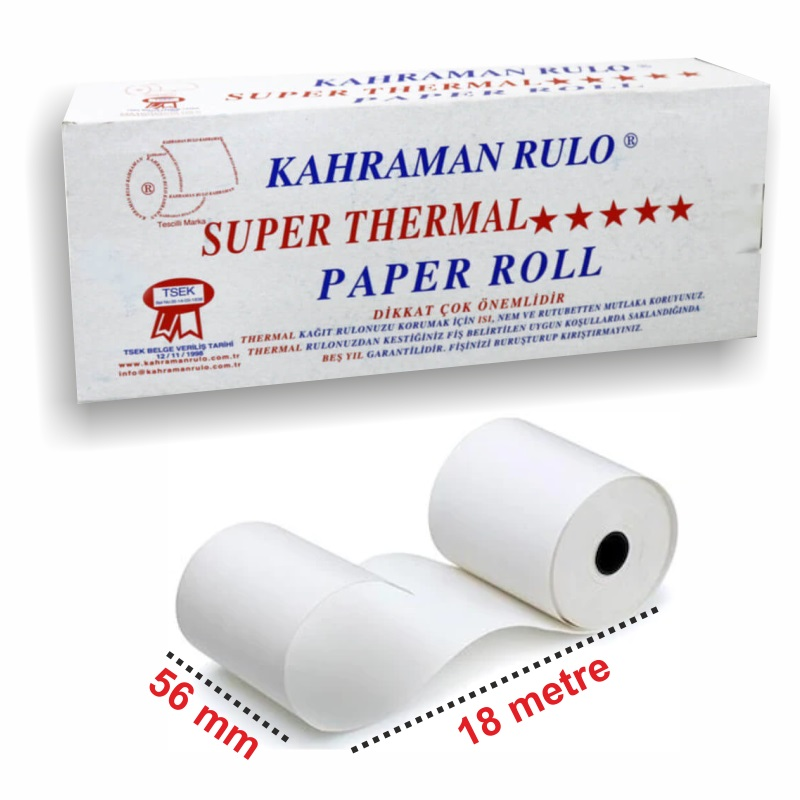KAHRAMAN 56x18 TERMAL RULO 16 LI