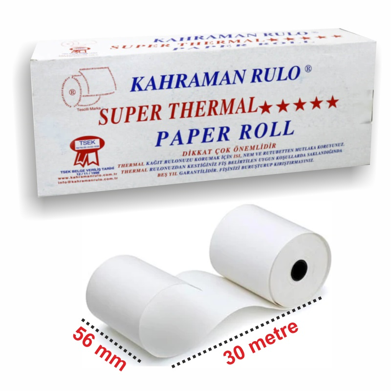 KAHRAMAN 56x30 TERMAL RULO 10 LU