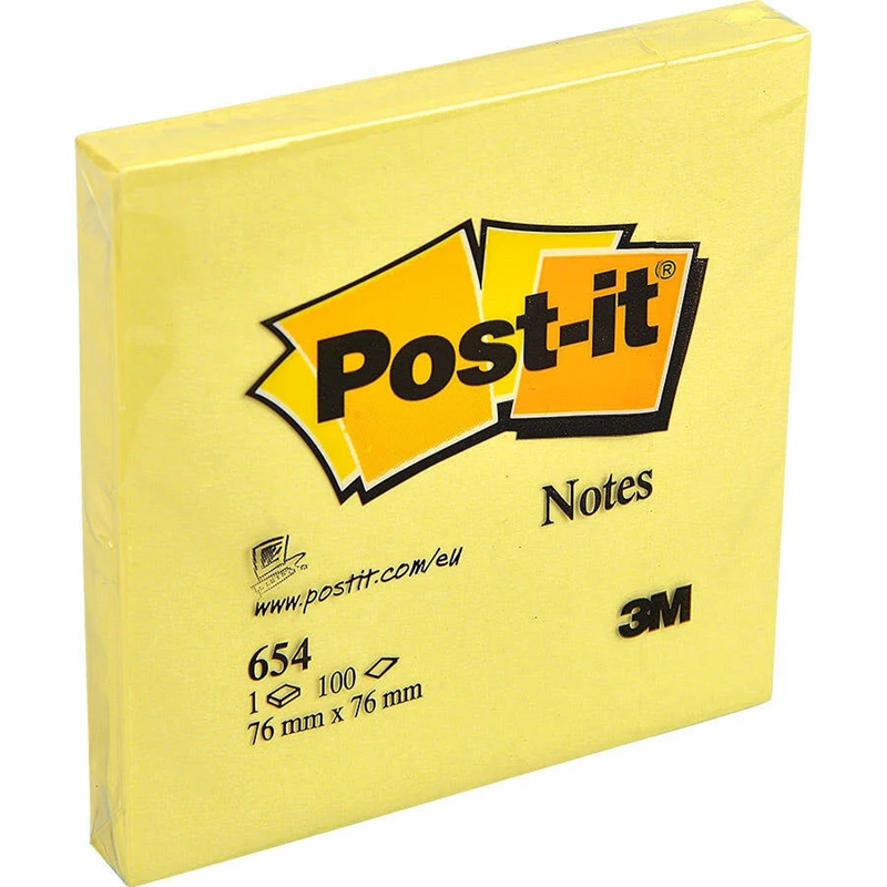 3M POST-İT 654-TFEN ENERGETIC 76x76 YAPIŞKANLI NOT KAĞIDI 100 YP.6 LI