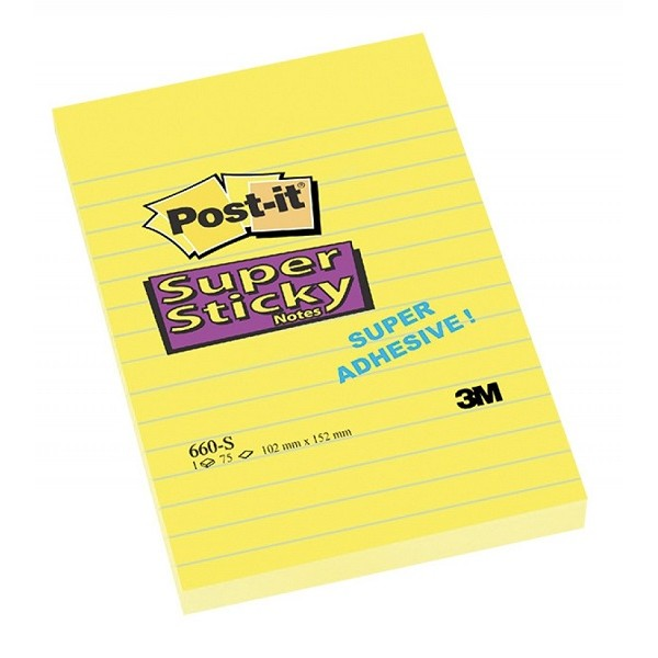 3M 660S POSTİT ULTRA SARI 102X152 ÇİZGİLİ 90 YP