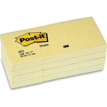 3M 65312BEA 38x51 POST-IT 100 YP 12 Lİ