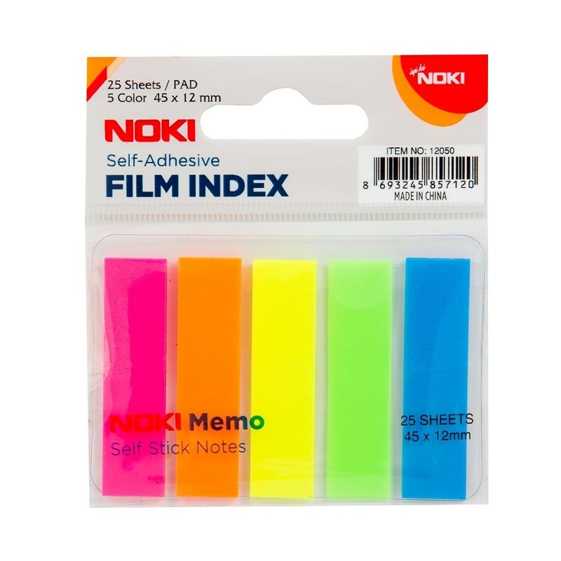 NOKİ MEMO FİLM İNDEX 5 RENK SAYFA AYRAÇ 45x12 mm 12050