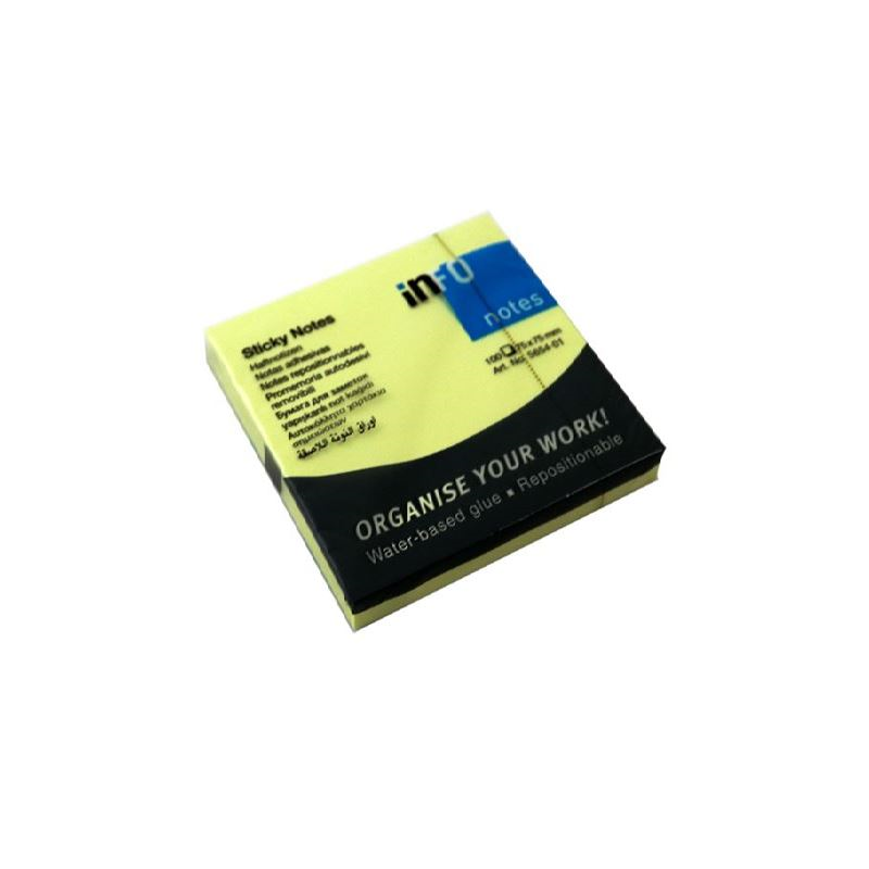 INFO NOTES 75x75 SARI POSTİT 100 yp 565401