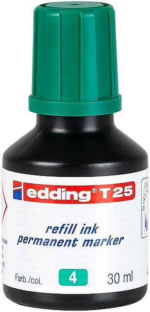 EDDİNG T25 YEŞİL PERMANENT MÜREKKEB 25ML