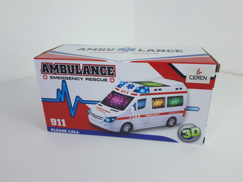 CTOY 89-2689B IŞIKLI VE SESLİ 3D AMBULANS