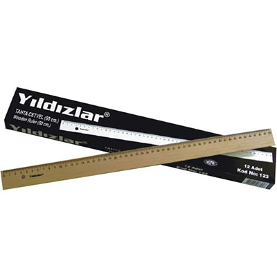 YILDIZLAR 50 CM. TAHTA CETVEL KOD.123