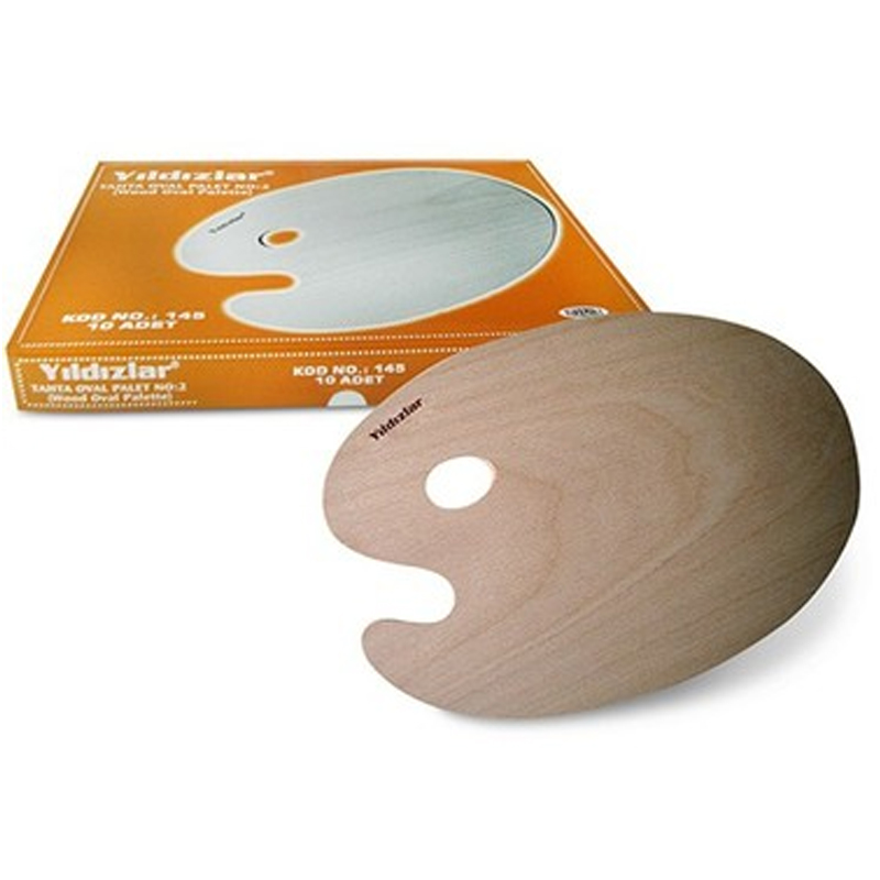 YILDIZLAR TAHTA OVAL PALET NO:2 KOD.145