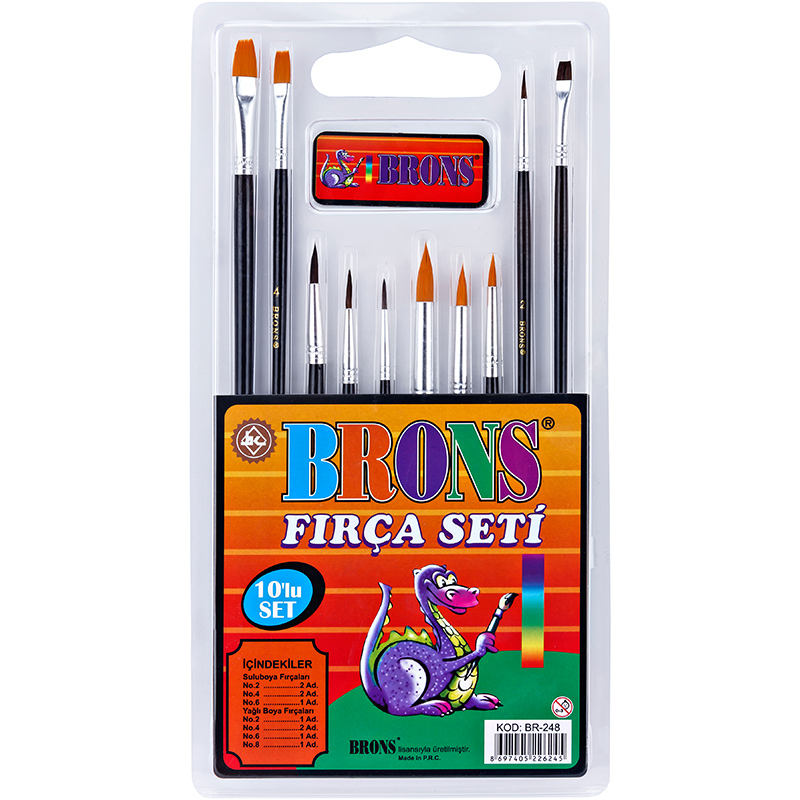 BRONS FIRÇA SETİ 10 LU BR-248